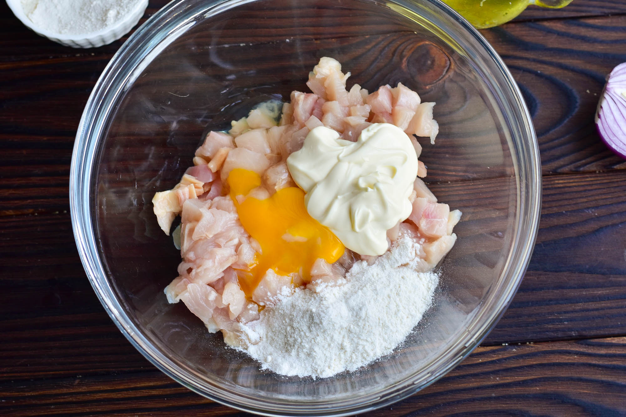 Шаг 2 приготовления Мясо по-албански из курицы