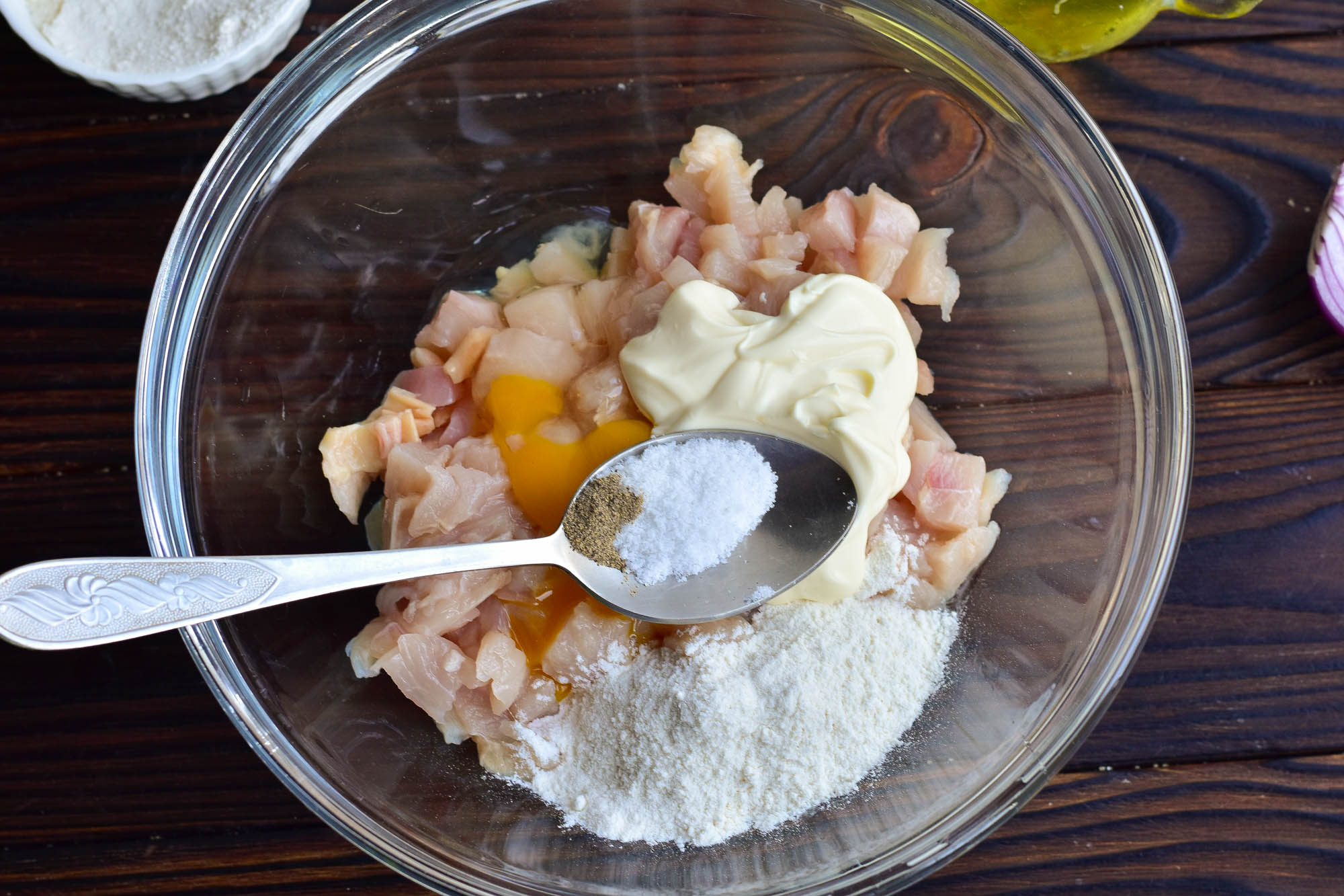 Шаг 3 приготовления Мясо по-албански из курицы