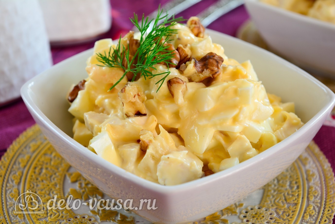 Обложка рецепта Салат с курицей и ананасами