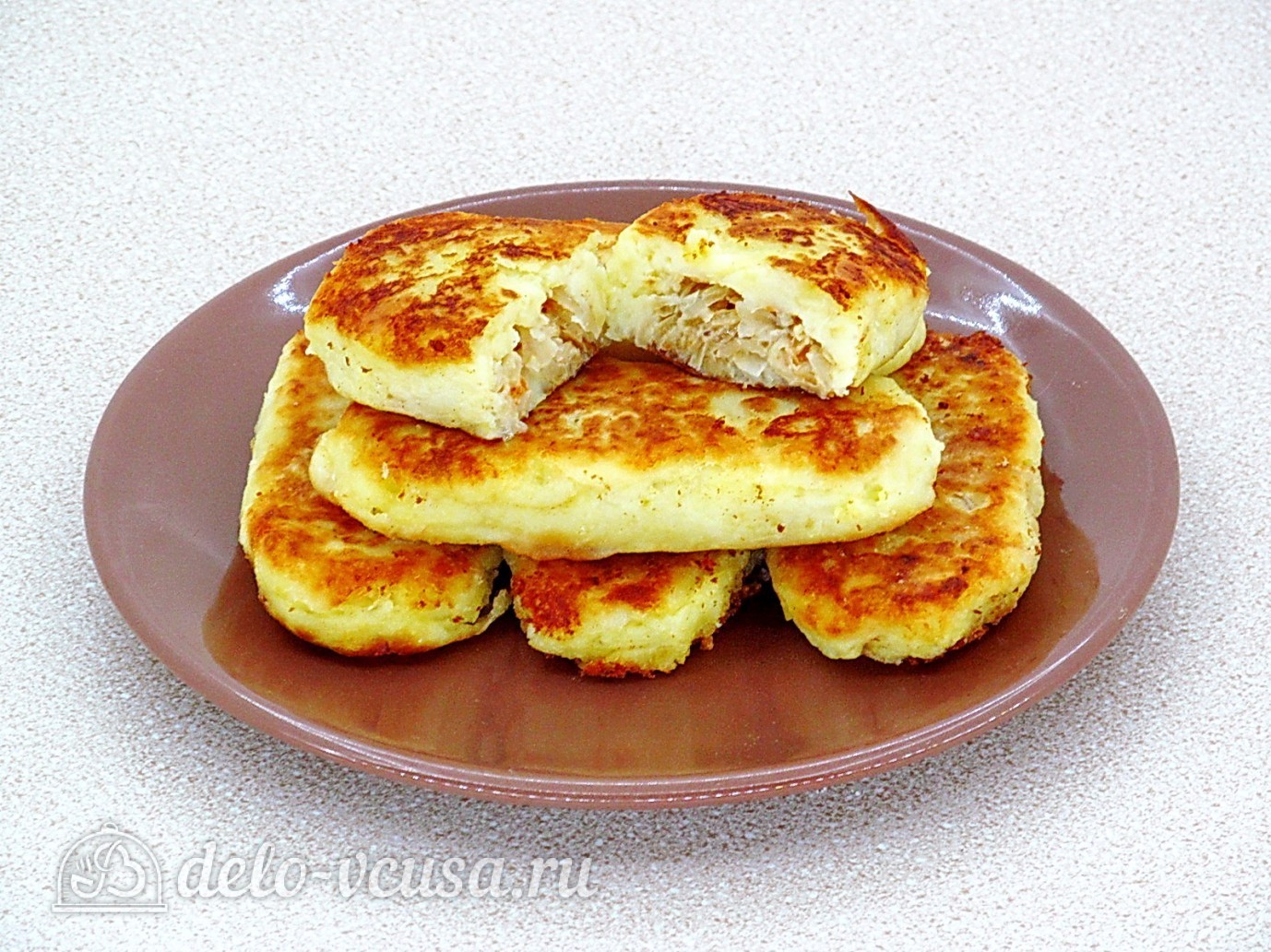 Шаг 13 приготовления Картофельные зразы с квашеной капустой