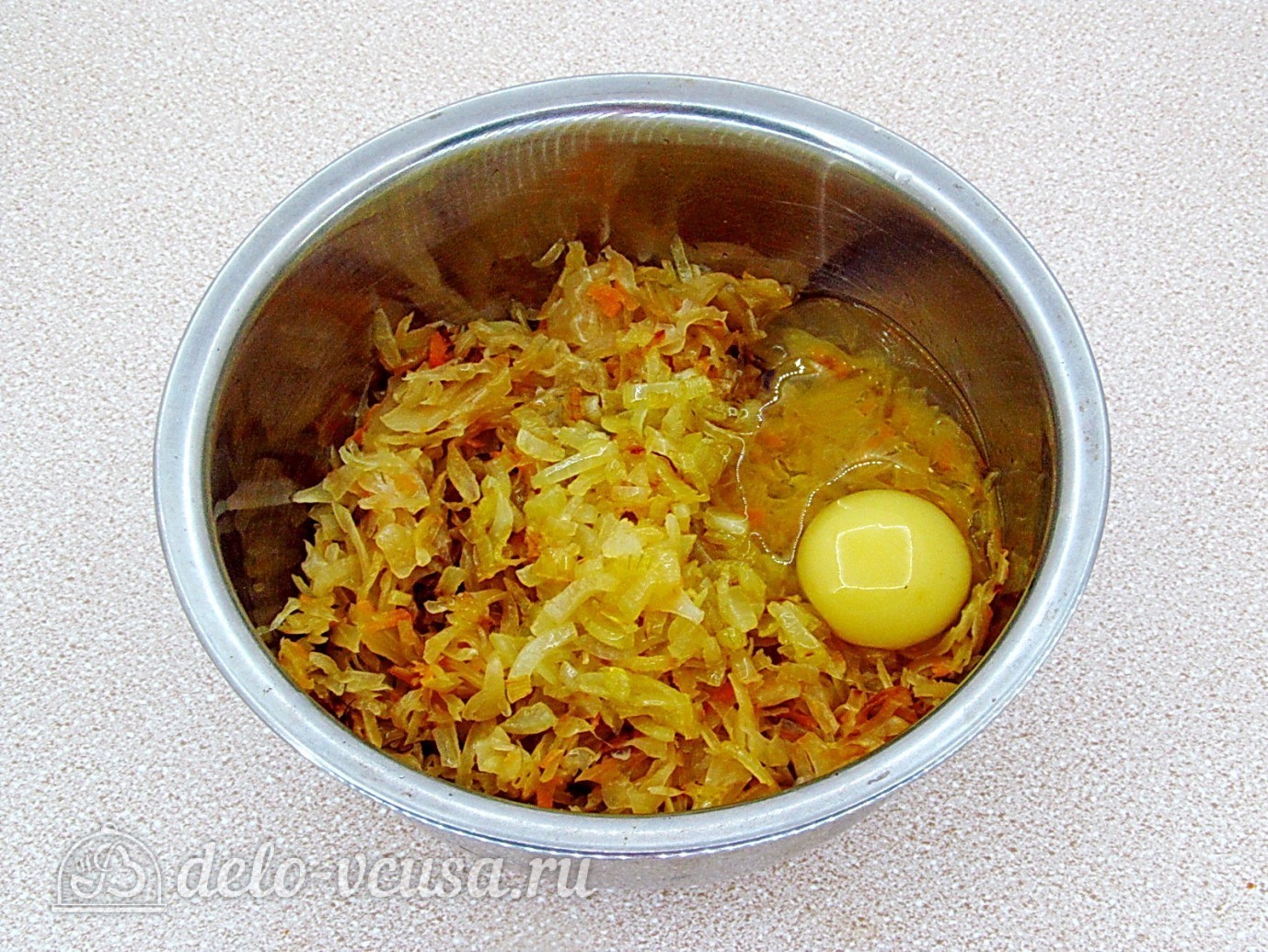 Шаг 8 приготовления Картофельные зразы с квашеной капустой