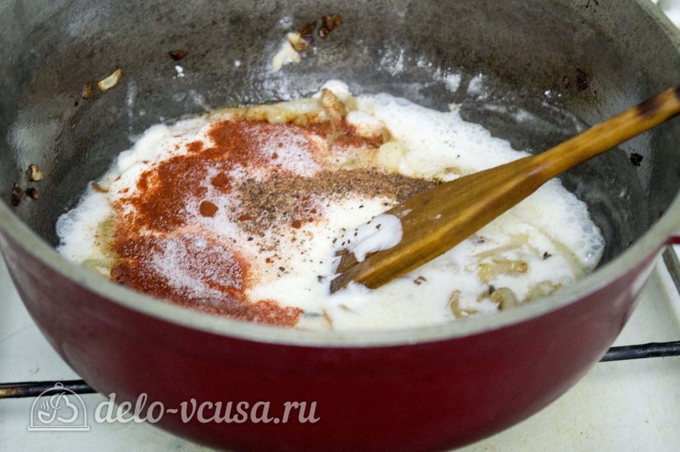 Шаг 2 приготовления Гедлибже - курица в сметанном соусе по-кабардински