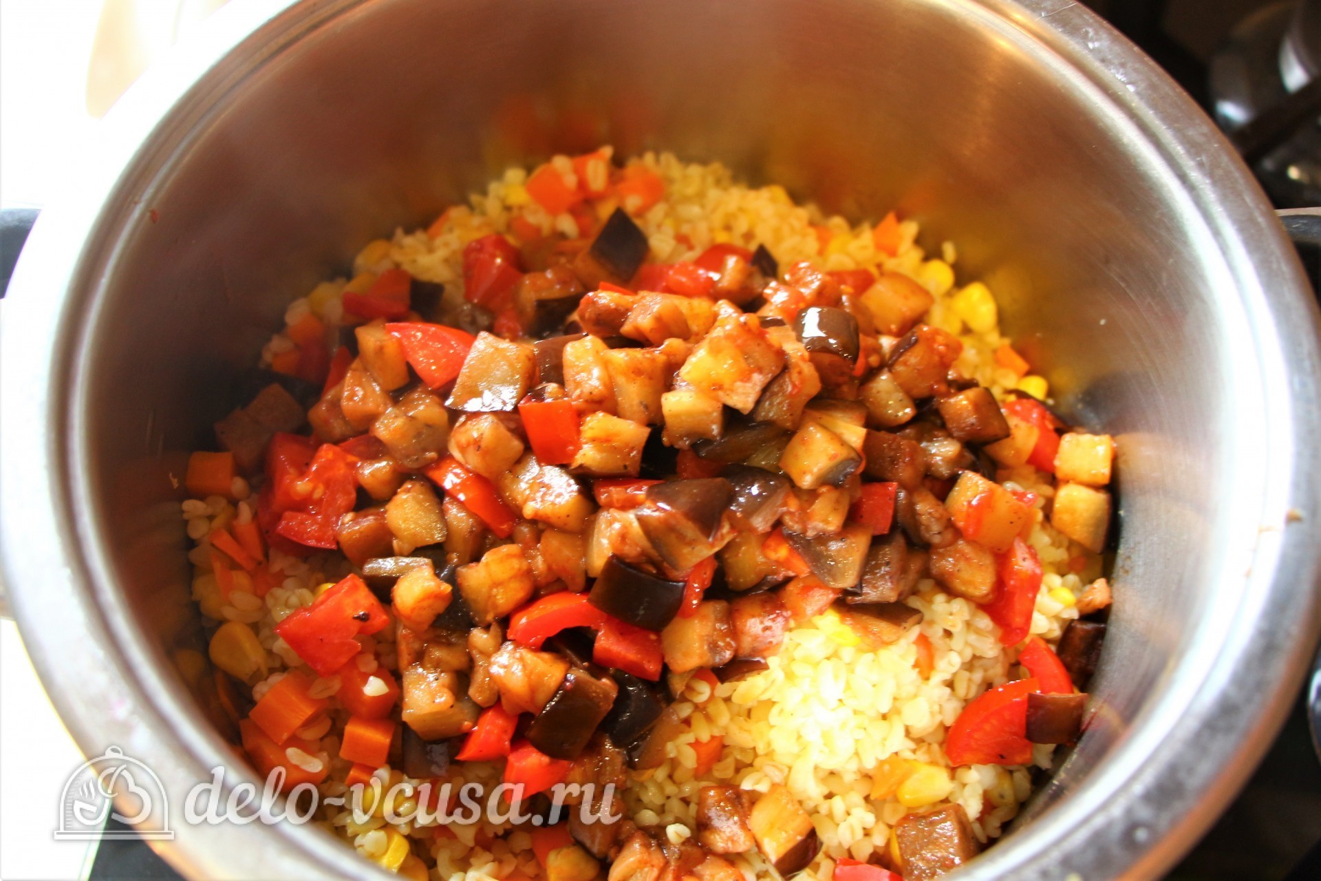 Шаг 11 приготовления Булгур с овощами