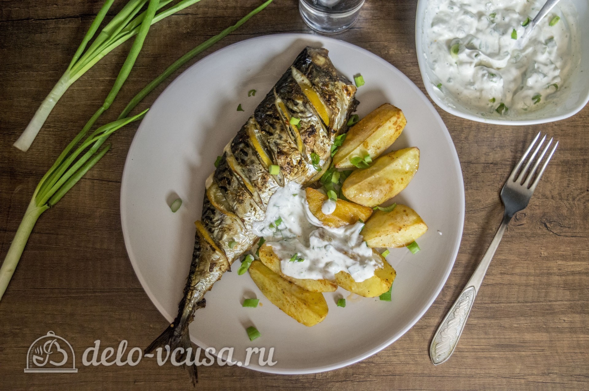 Шаг 8 приготовления Скумбрия запеченная в фольге с лимоном