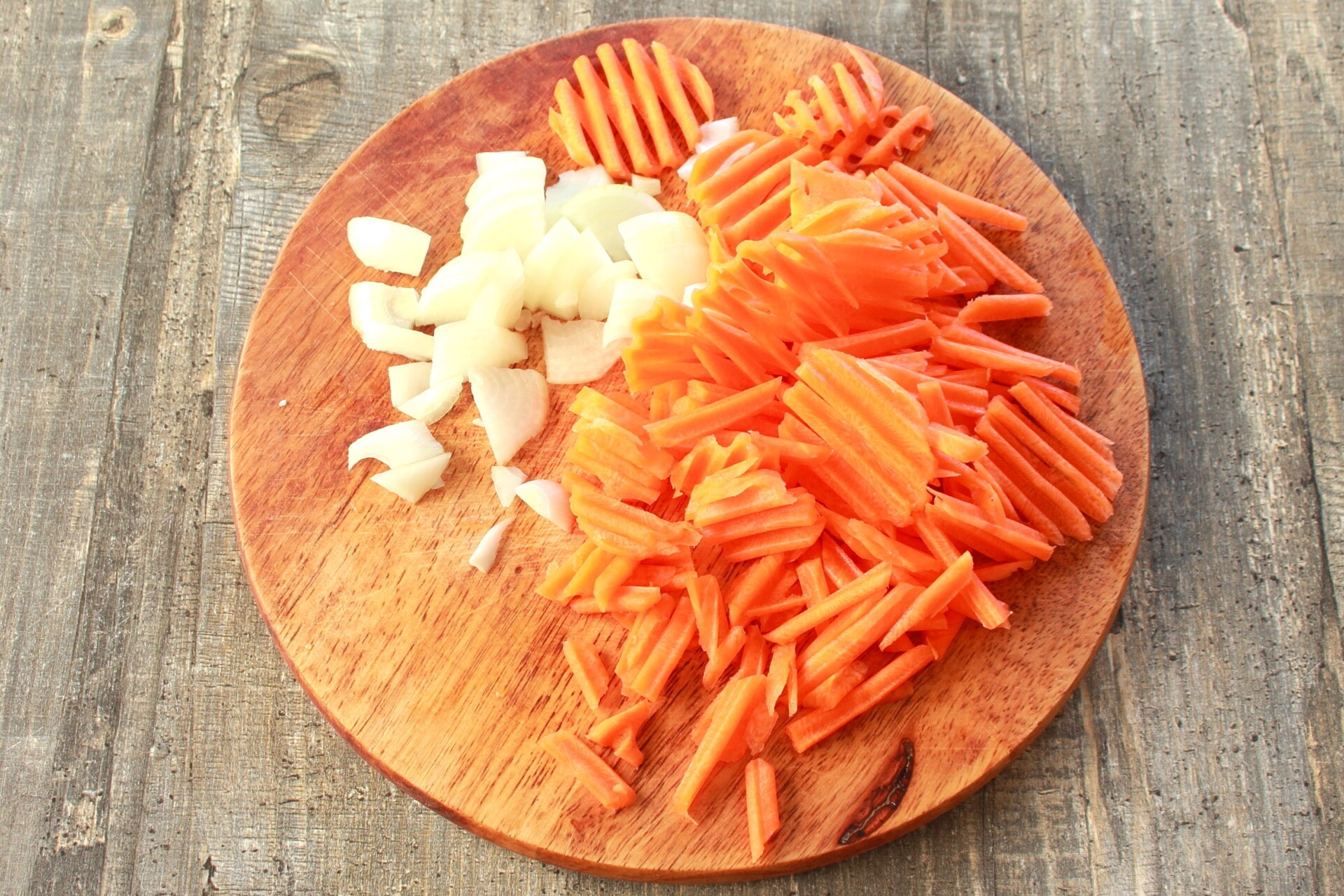 Шаг 2 приготовления Овощное рагу с фасолью и мясом