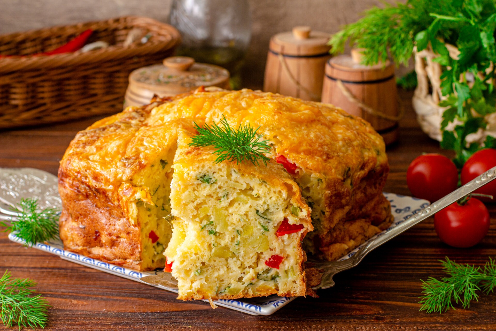 Шаг 12 приготовления Запеканка с картошкой, перцем и сыром