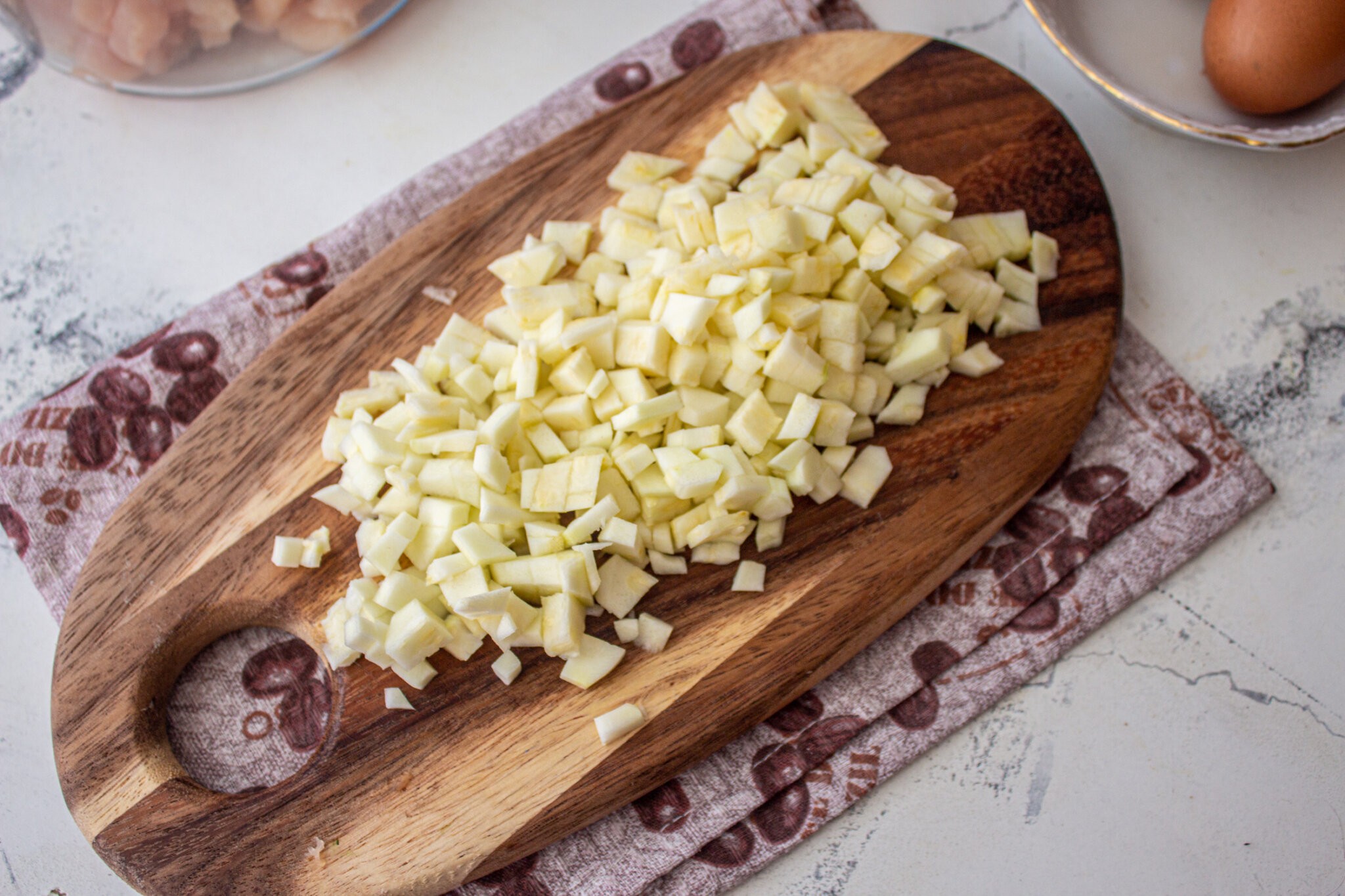 Шаг 2 приготовления Перец фаршированный курицей и кабачками