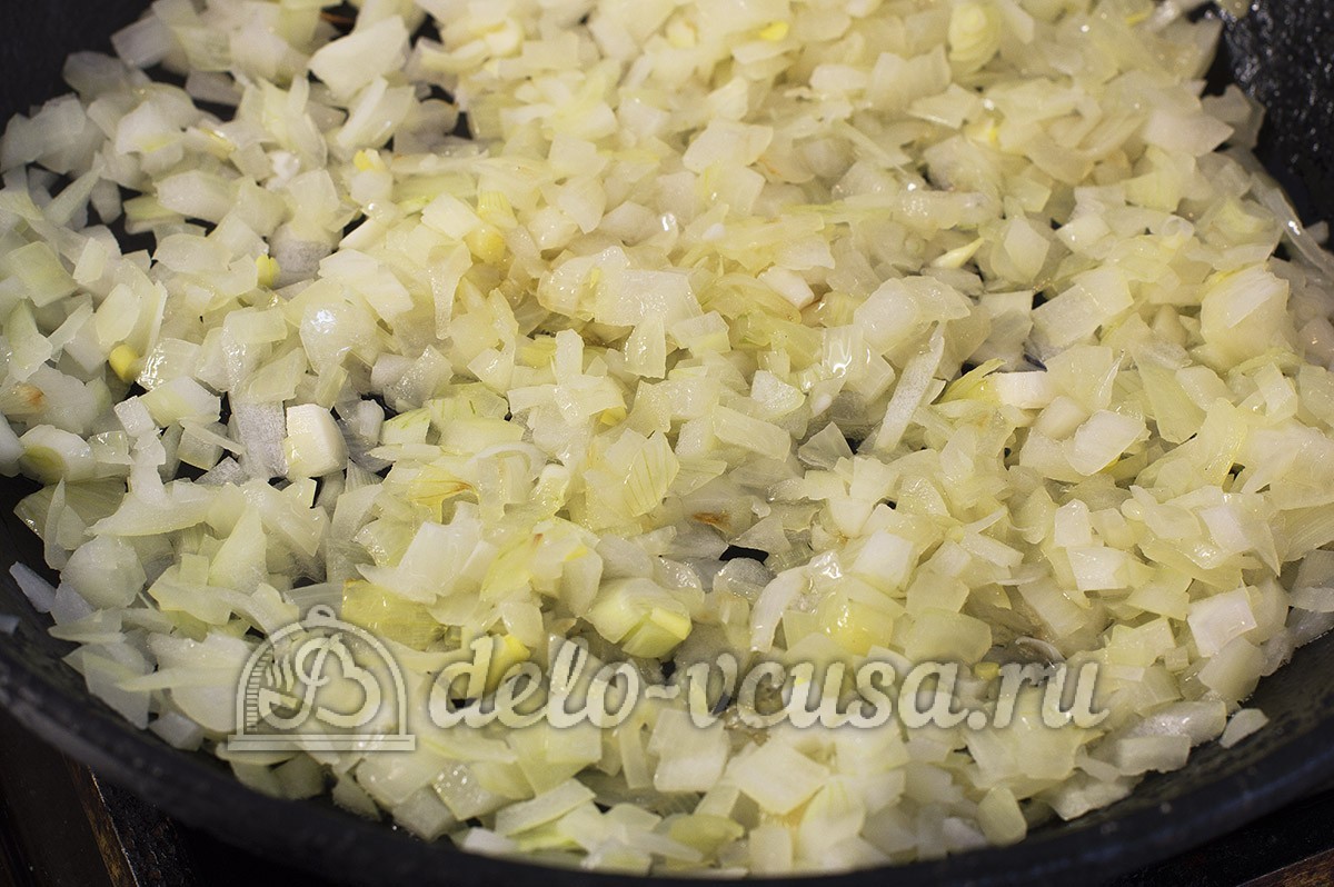 Шаг 3 приготовления Макароны с овощами и грибами
