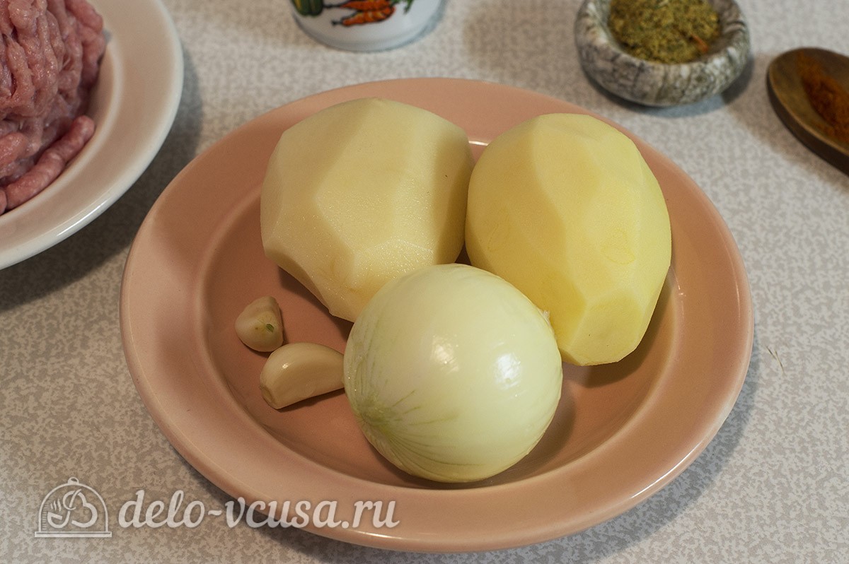 Шаг 1 приготовления Котлеты из фарша индейки