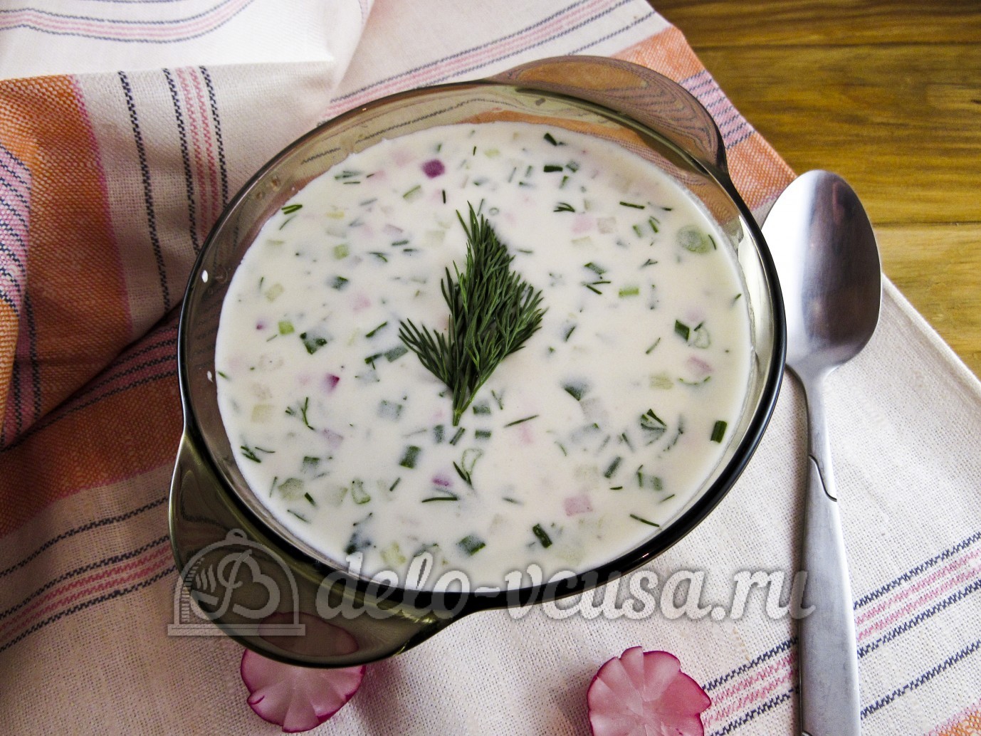 Шаг 18 приготовления Окрошка с редиской