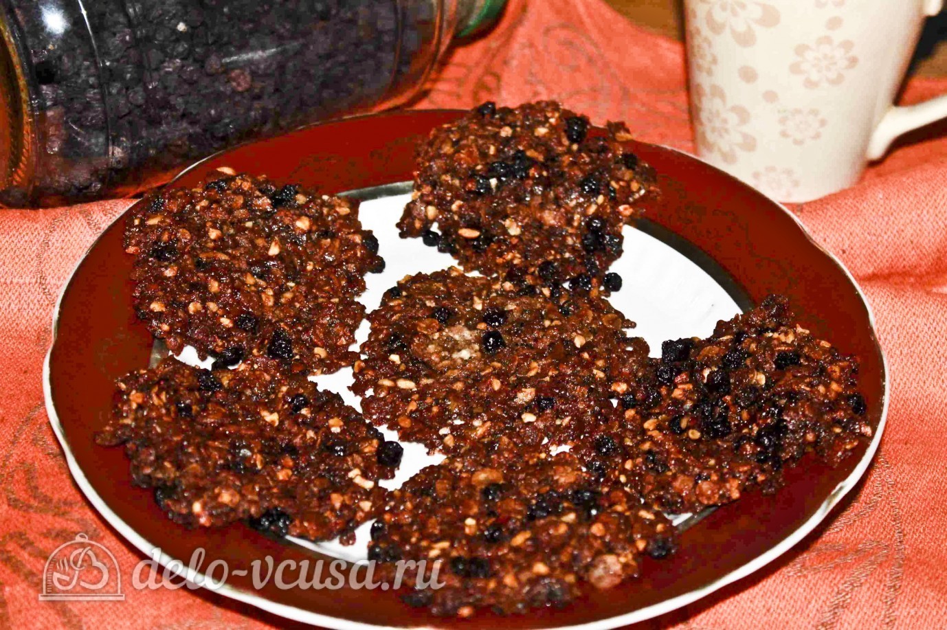 Шаг 12 приготовления Овсяное печенье с черникой