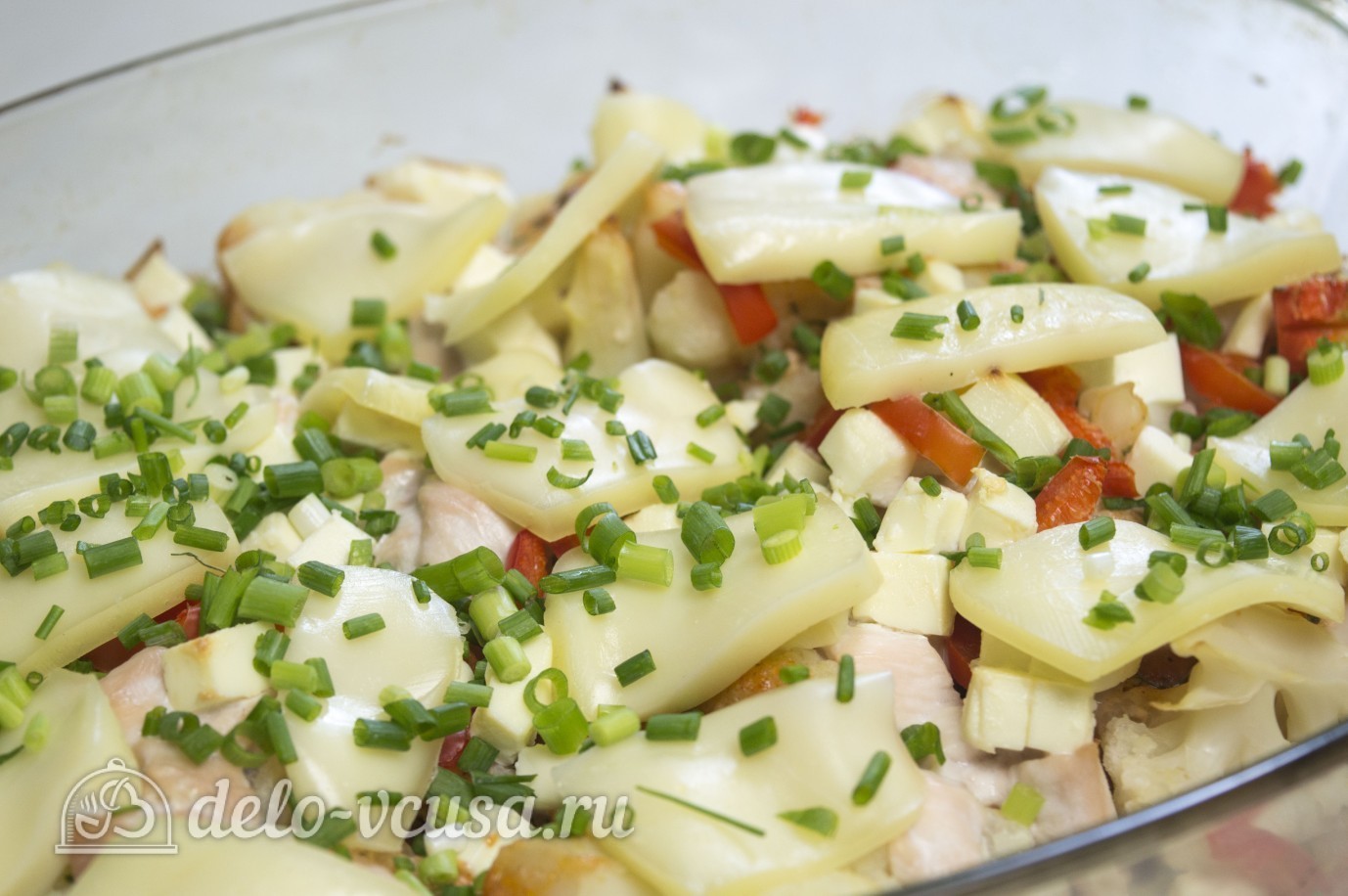 Шаг 8 приготовления Цветная капуста, запеченная с курицей в духовке