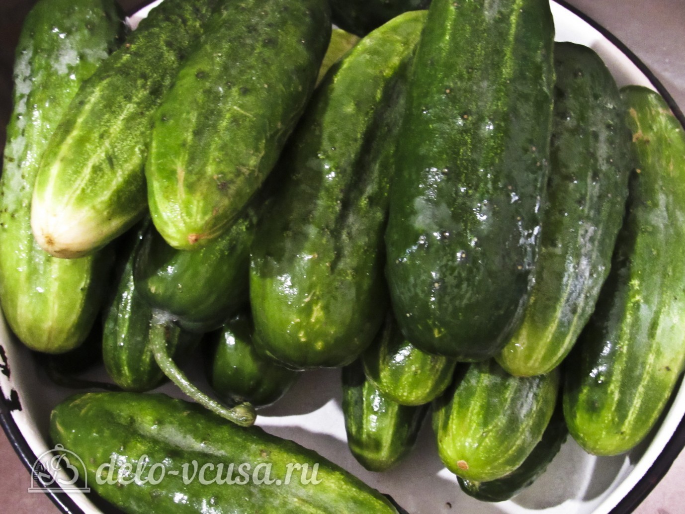 Шаг 2 приготовления Огурцы по-корейски на зиму