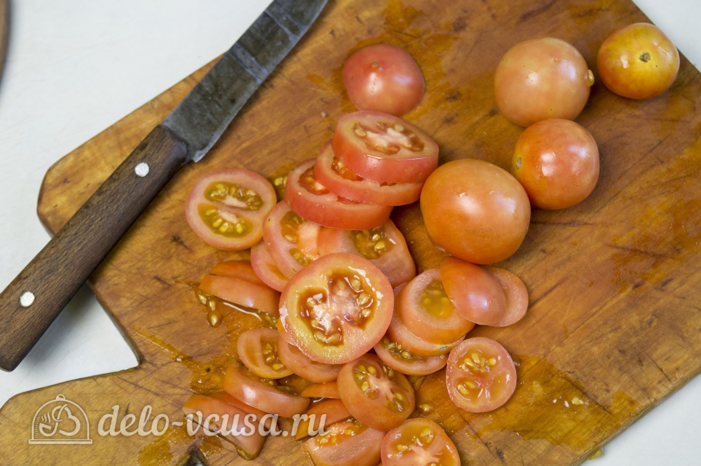 Шаг 8 приготовления Открытый пирог с курицей и овощами