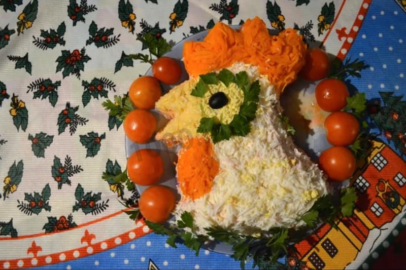 Шаг 18 приготовления Салат Золотой петушок