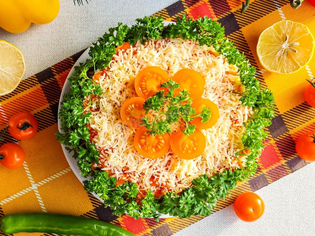 Шаг 14 приготовления Печеночный торт из куриной печени классический