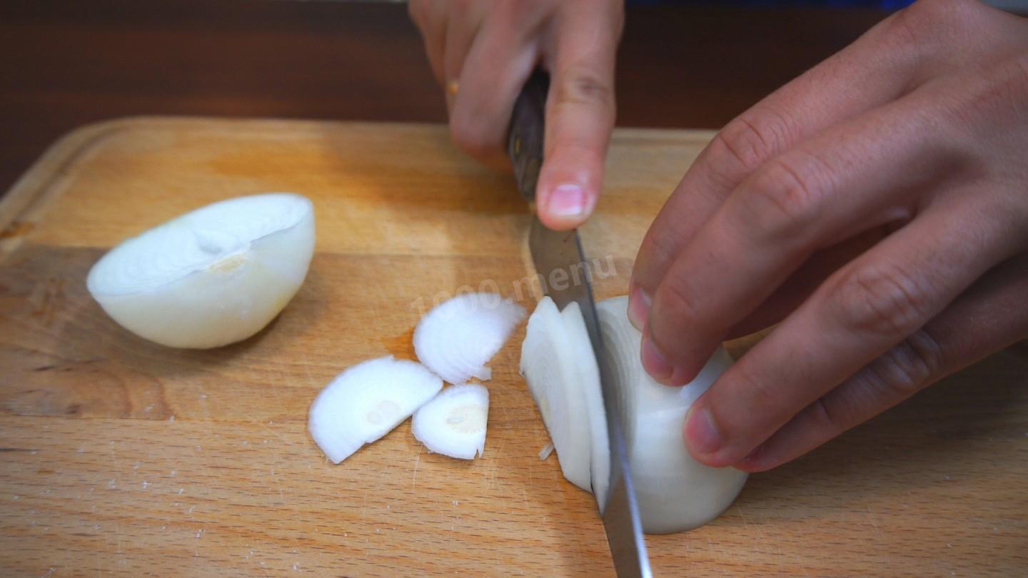 Шаг 5 приготовления Закуска из баклажанов с болгарским перцем к мясу