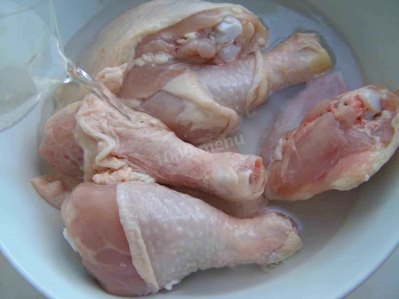Шаг 1 приготовления Куриный бульон в мультиварке