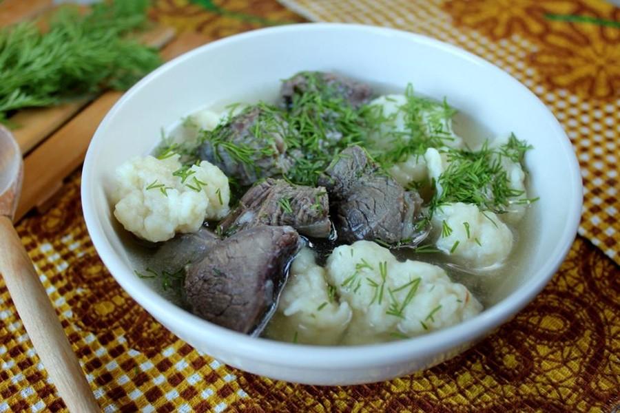 Фото рецепта Суп с галушками с мясом