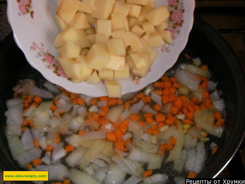 Шаг 9 приготовления Вермишелевый суп с курицей и картошкой