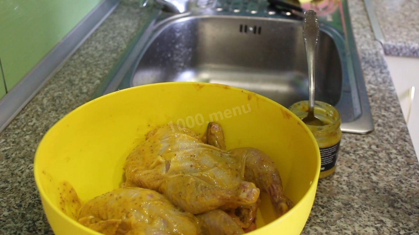 Шаг 1 приготовления Цыплята корнишоны запеченные с яблоками