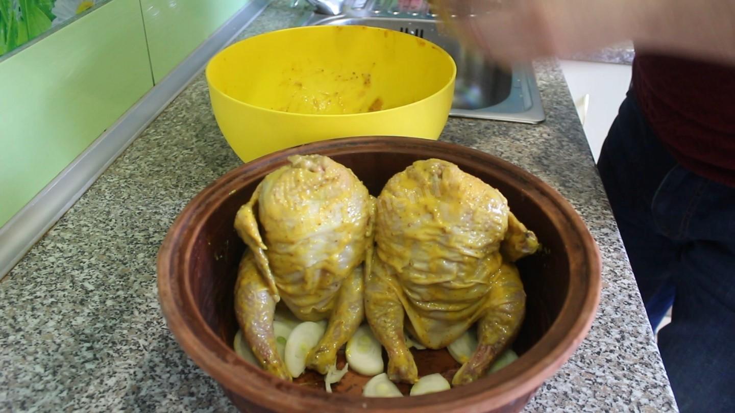 Шаг 11 приготовления Цыплята корнишоны запеченные с яблоками