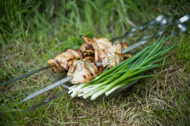 Обложка рецепта Шашлык из курицы на пиве с молоком