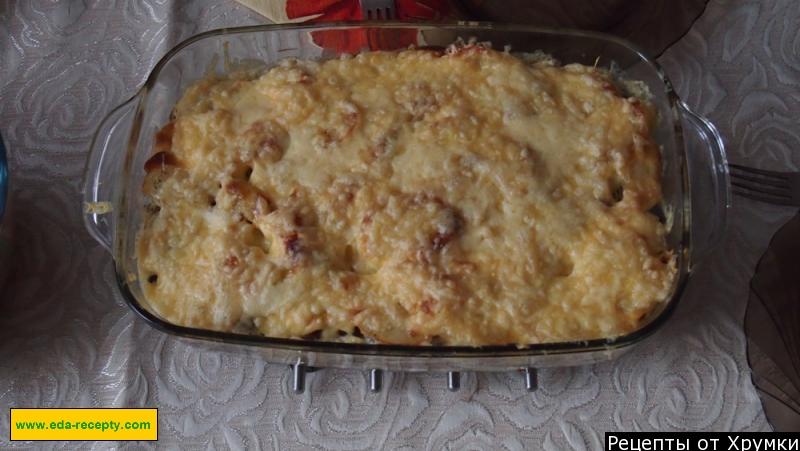 Шаг 9 приготовления Картошка с грибами и мясом