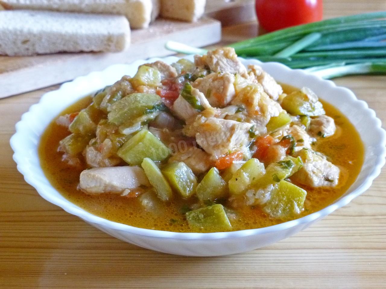 Шаг 17 приготовления Курица тушеная с кабачками и помидорами соте