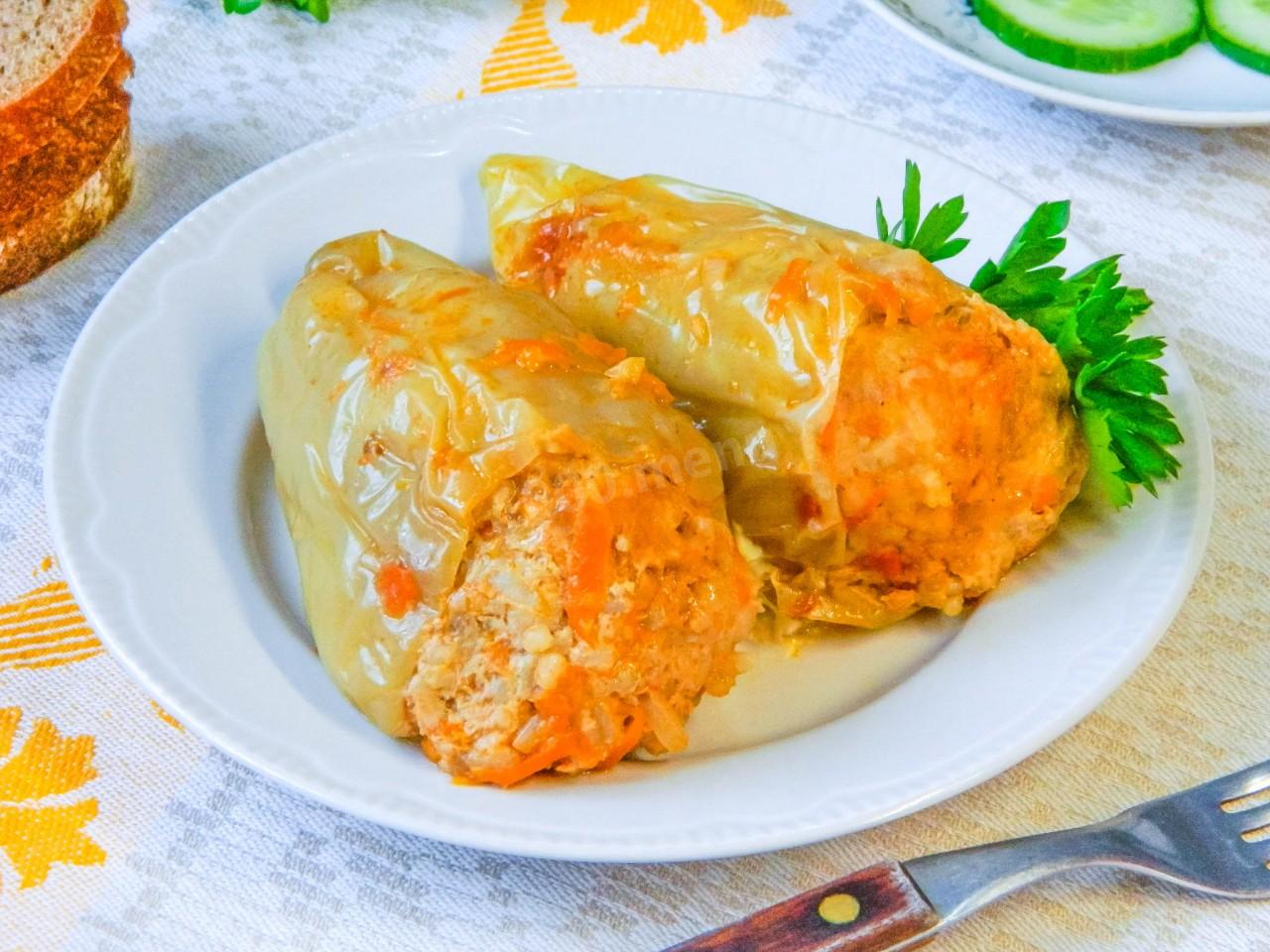 Обложка рецепта Перцы фаршированные мясом и рисом в кастрюле