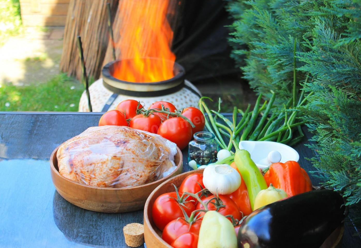 Шаг 7 приготовления Курица в тандыре целиком