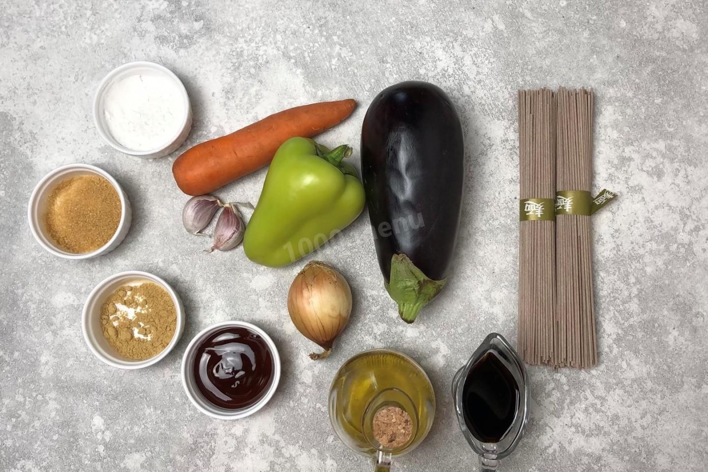 Шаг 1 приготовления Гречневая лапша с овощами