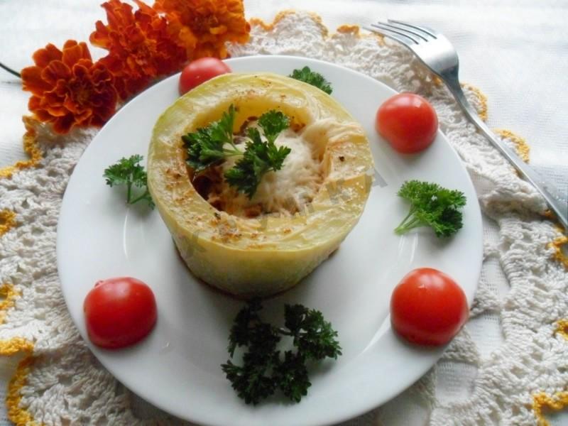 Шаг 7 приготовления Кабачки фаршированные мясом в мультиварке