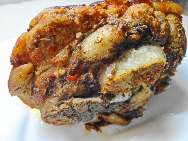 Шаг 8 приготовления Рулька в аджике запеченная в мультиварке