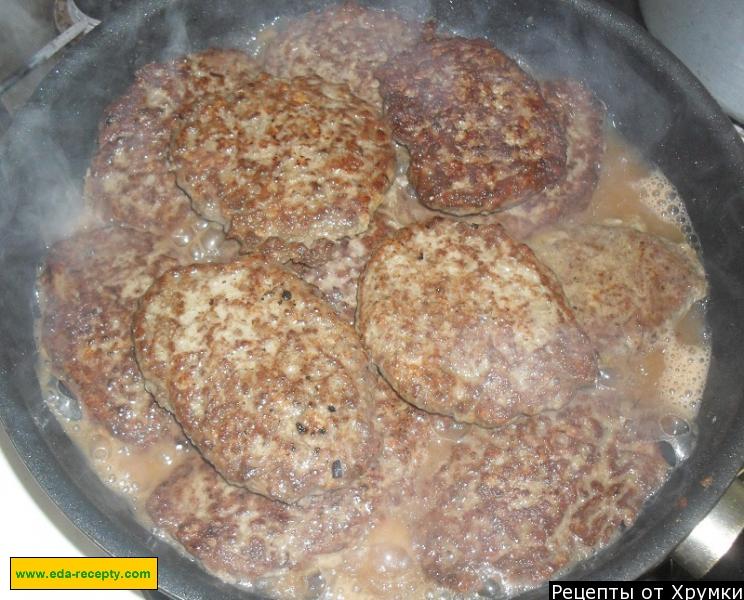 Шаг 7 приготовления Котлеты из свиной печени с крахмалом и рисом