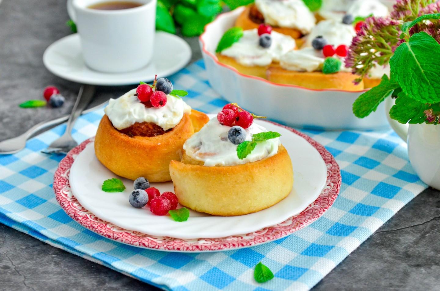 Шаг 16 приготовления Сладкие булочки Улитки с корицей и сахаром