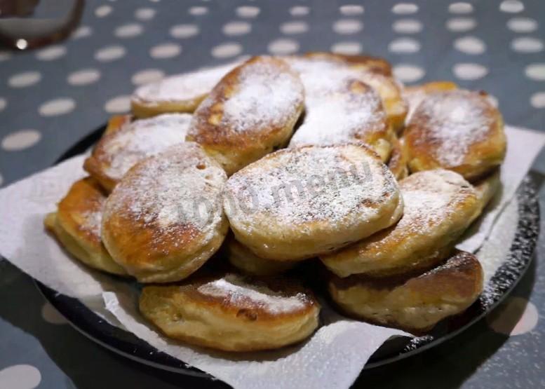 Обложка рецепта Оладьи на йогурте без дрожжей быстро и вкусно