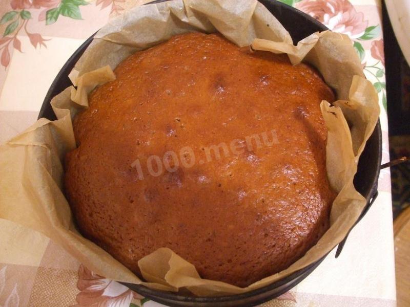 Шаг 10 приготовления Постная коврижка на черном чае и подсолнечном масле