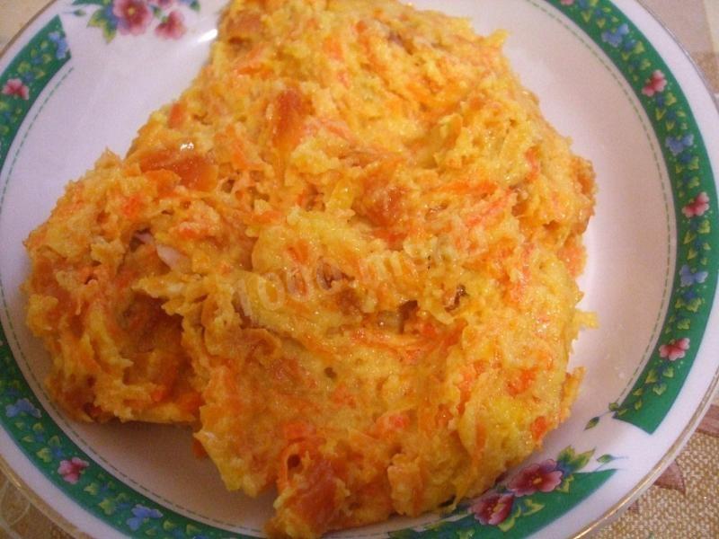 Шаг 9 приготовления Оладьи с морковкой и курагой