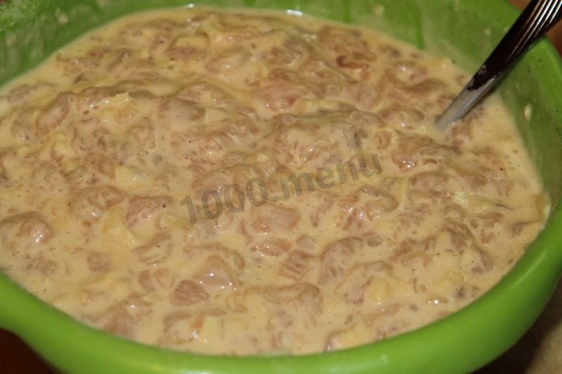 Шаг 3 приготовления Куриные оладушки Солнышко