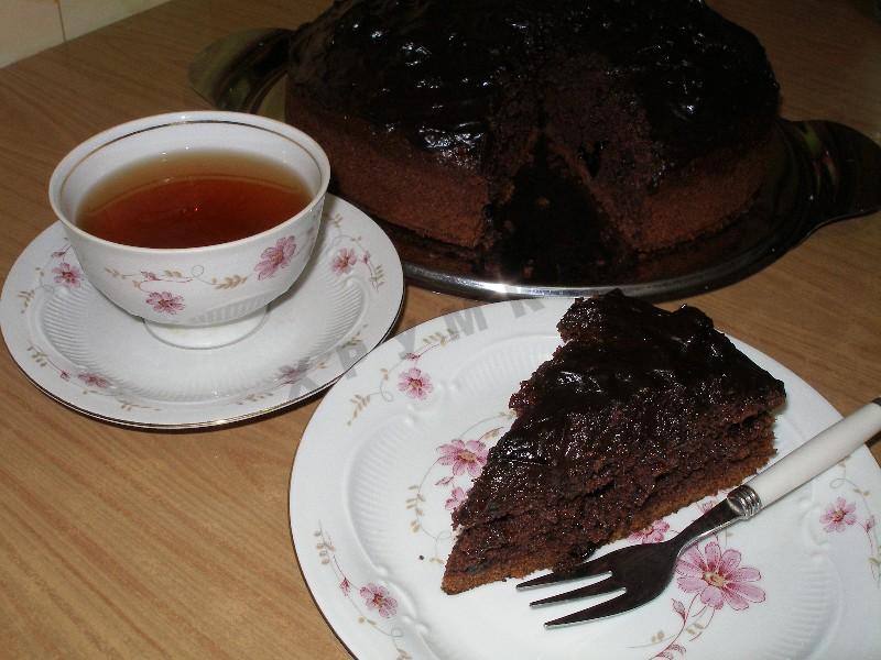Шаг 12 приготовления Пирог Сумасшедший (Crazy cake) с шоколадной глазурью