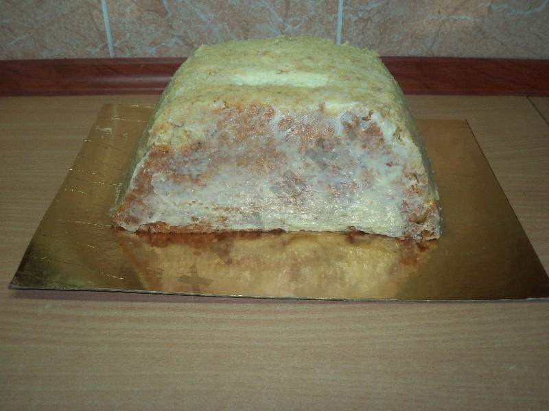 Шаг 16 приготовления Торт Шашечка такси
