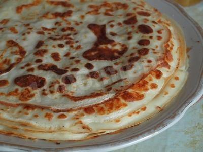 Шаг 1 приготовления Рулет из блинов с шоколадным кремом