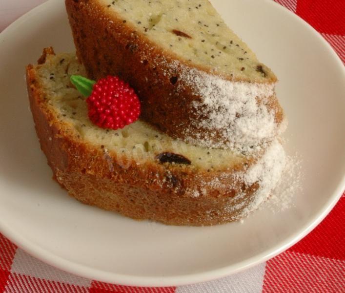 Шаг 5 приготовления Кекс с маком и вишнями