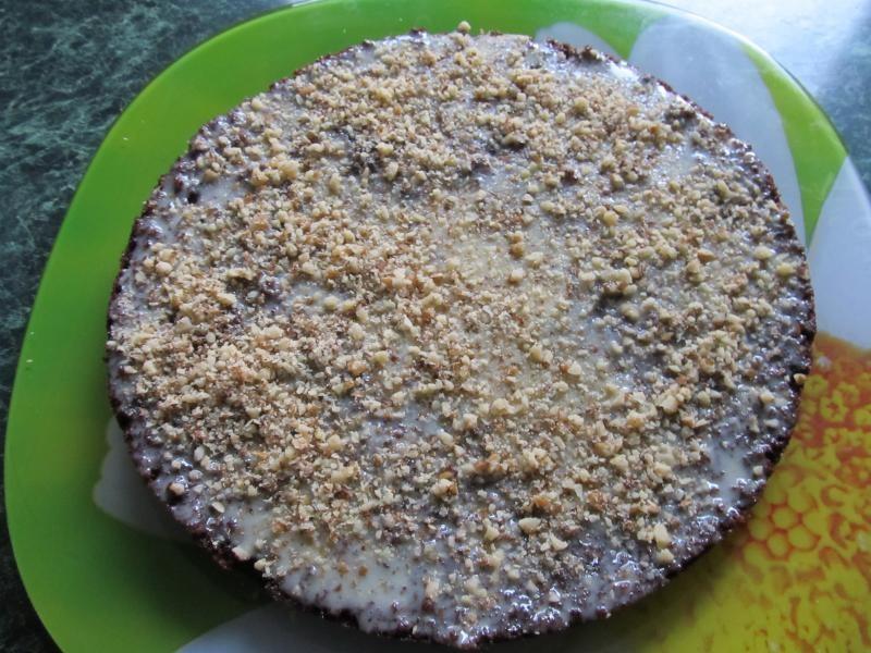 Шаг 9 приготовления Торт со сгущенкой, шоколадом и какао в мультиварке