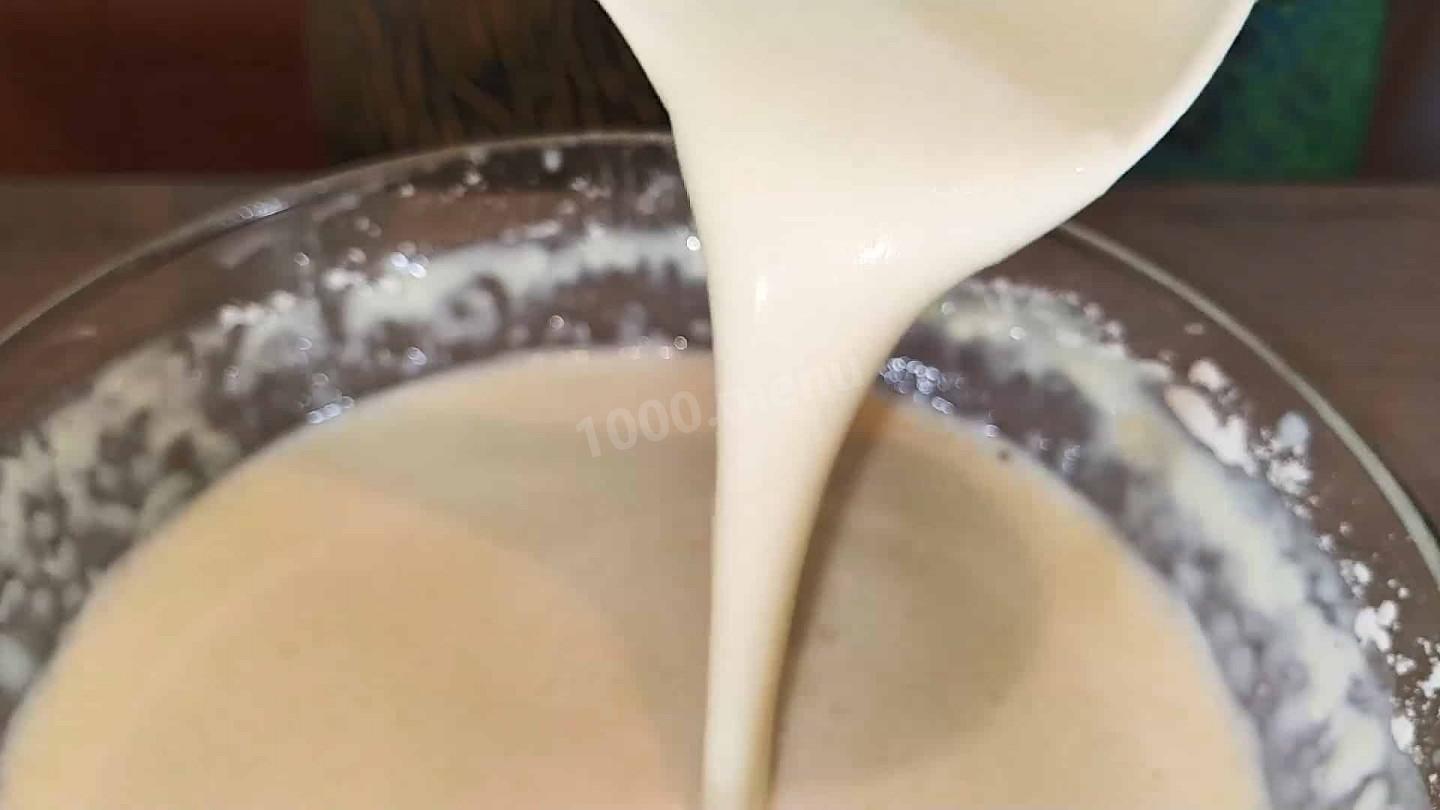 Шаг 1 приготовления Блины на молоке для начинения