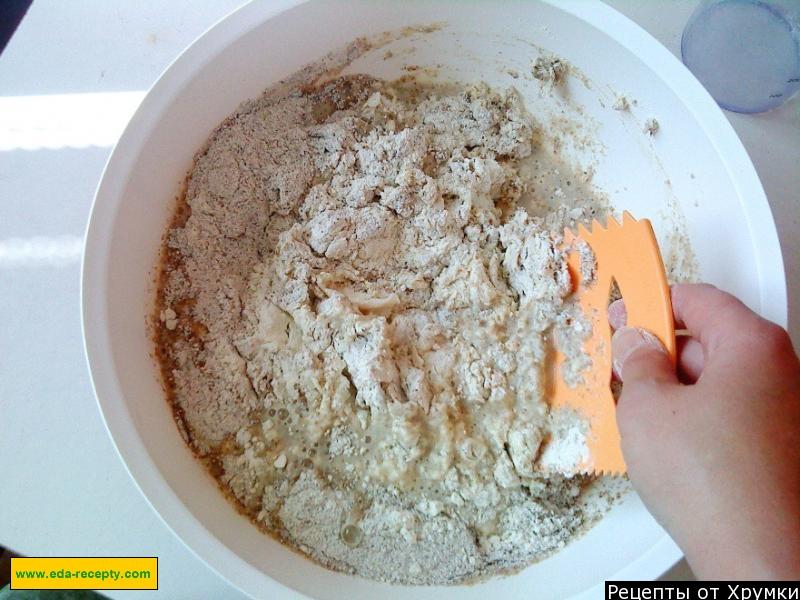 Шаг 4 приготовления Французский хлеб из ржаной и пшеничной муки