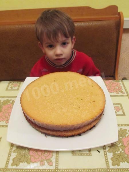 Шаг 9 приготовления Бисквитные коржи