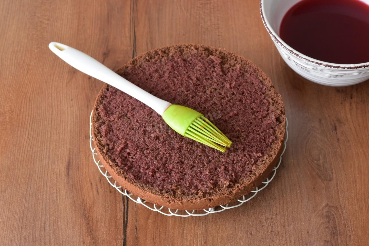 Шаг 16 приготовления Торт Пьяная вишня классический