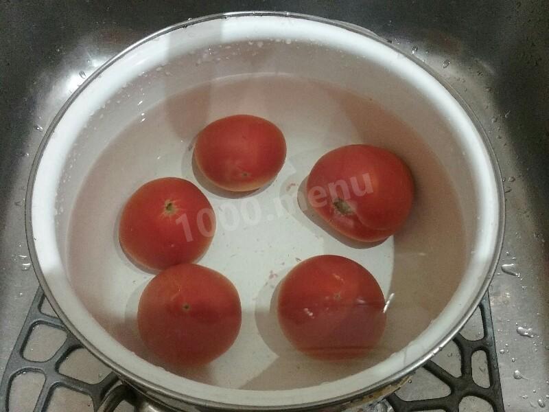 Шаг 2 приготовления Заготовка из помидоров на зиму